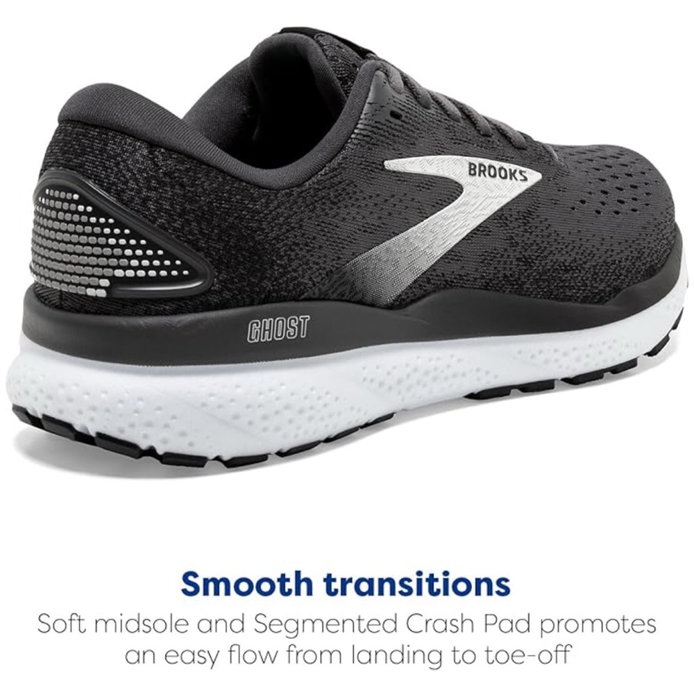 Brooks Ghost 16 Men's Athletic Shoes in Black /White. 11 wide worn only 3 times - Picture 4 of 7